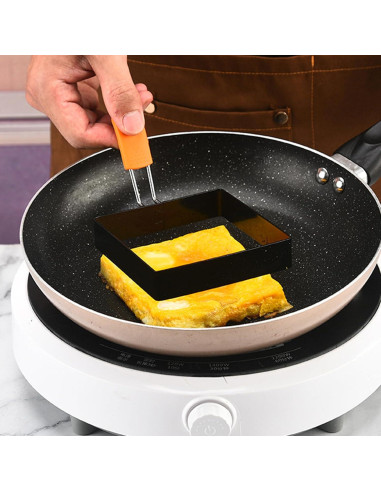 Moldes de Huevo Cuadrados y Redondos Wowitis - 4 Piezas 10 cm