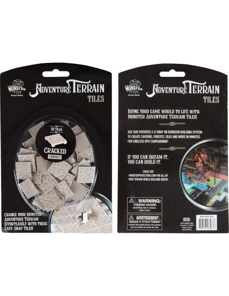 Baldosas Agrietadas Pintables Monster Adventure 50 Piezas
