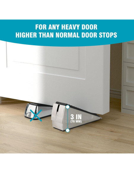 Cuña de Puerta Ajustable Flora Guard Acero Inoxidable 76mm