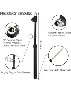 Manómetro de Presión de Neumáticos Z-oneMart Doble Cabeza 10-150 PSI 2
