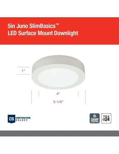 Downlight LED Juno Slim Basics 5" 3000K Blanco Cálido
