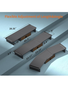 Soporte para Doble Monitor ErgoFocus con Cajón Ajustable Negro 2