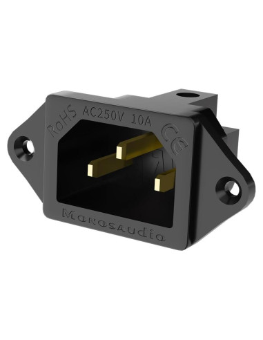 Enchufe de Alimentación AC Monosaudio IEC C14 250V 10A Negro