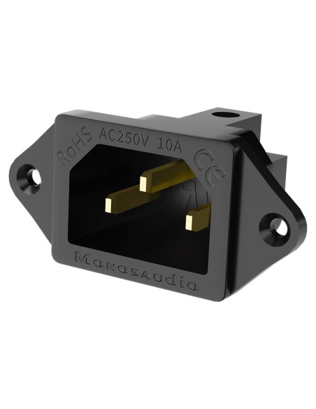 Enchufe de Alimentación AC Monosaudio IEC C14 250V 10A Negro
