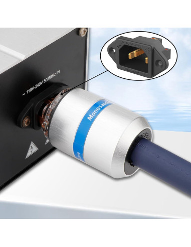 Enchufe de Alimentación AC Monosaudio IEC C14 250V 10A Negro