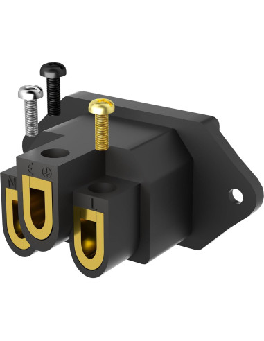 Enchufe de Alimentación AC Monosaudio IEC C14 250V 10A Negro