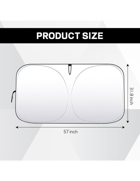 Protector Solar Plegable Hbxdeco para Parabrisas 145x80 cm