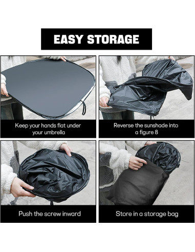 Protector Solar Plegable Hbxdeco para Parabrisas 145x80 cm