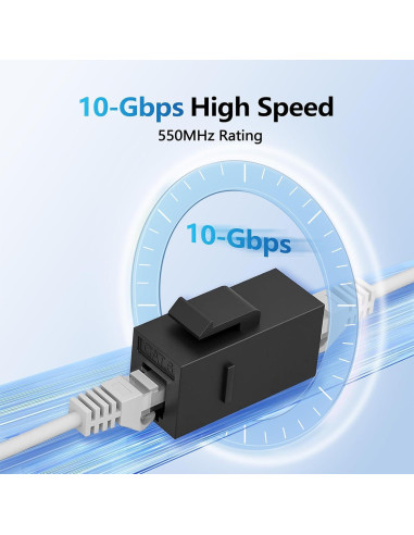 Acoplador Keystone Cat6 Hembra a Hembra CableGeeker 25 Unidades