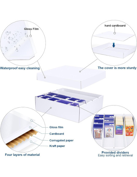 Caja de Almacenamiento de Cartas Leyzan 3200 Cartas Impermeable