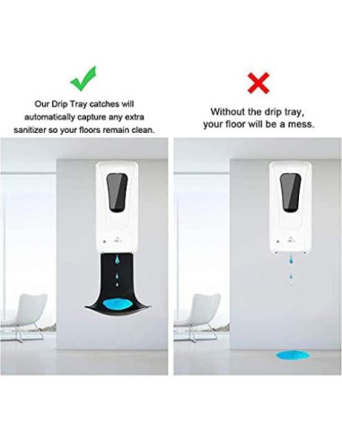 Bandeja de Goteo POKOTO para Dispensador de Jabón Negro