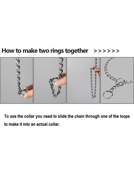 Collar de ahorque para perros SGODA 50.8 cm acero inoxidable