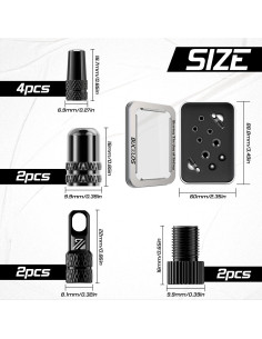 Conjunto de Tapas de Válvula BUCKLOS para Bicicletas - 10 Piezas 2