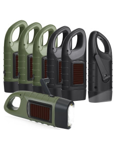 Linternas de Manivela Solar Mudder 6 Pcs LED Emergencia