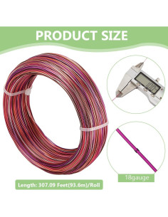 Alambre de Joyería BENECREAT 18 Calibres 93.6 m Multicolor 2