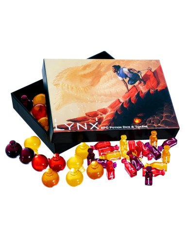 15 Fichas de Poción de Curación LYNX + 24 Dados D4