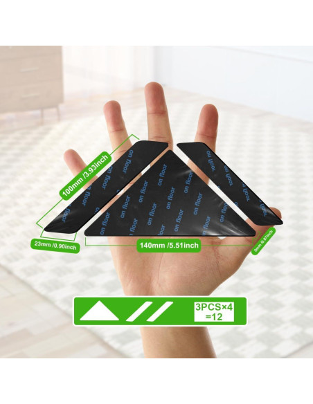 Alfombrillas Antideslizantes Reutilizables AnTsHome 12 Unidades Alfombrillas Antideslizantes Reutilizables AnTsHome 12 Unidades