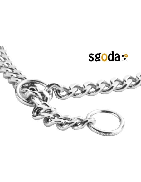 Collar de ahorque para perros SGODA 50.8 cm acero inoxidable