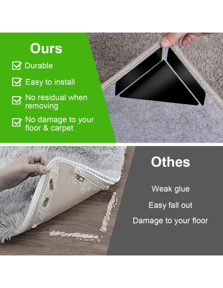 Alfombrillas Antideslizantes Reutilizables AnTsHome 12 Unidades Alfombrillas Antideslizantes Reutilizables AnTsHome 12 Unidades