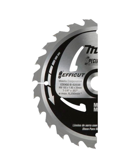 Hoja de sierra circular Makita B-61656 24T 18.42 cm Carburo Hoja de sierra circular Makita B-61656 24T 18.42 cm Carburo