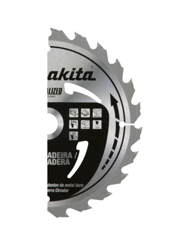 Hoja de sierra circular Makita B-61656 24T 18.42 cm Carburo