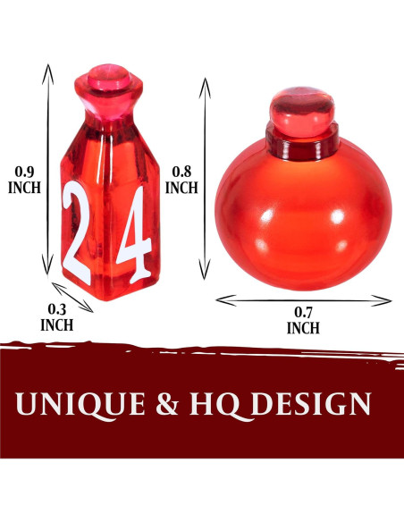 15 Fichas de Poción de Curación LYNX + 24 Dados D4