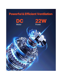 Ventilador de Techo VEVOR 35.6 cm 12V Reversible 10 Velocidades 2