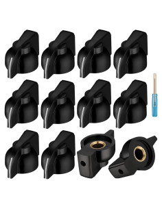 Perillas de Potenciómetro DROK 6mm Negras - Paquete de 10