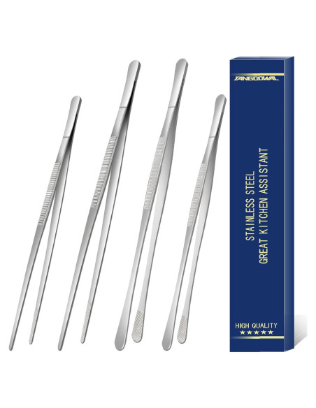 Juego de Pinzas de Cocina 4 Piezas Acero Inoxidable Tangoowal Juego de Pinzas de Cocina 4 Piezas Acero Inoxidable Tangoowal