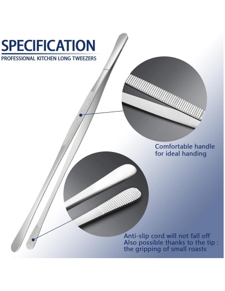 Juego de Pinzas de Cocina 4 Piezas Acero Inoxidable Tangoowal Juego de Pinzas de Cocina 4 Piezas Acero Inoxidable Tangoowal