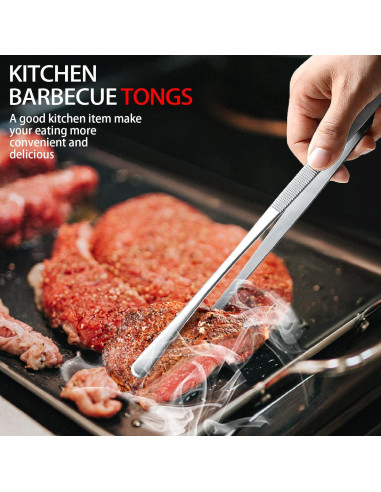 Juego de Pinzas de Cocina 4 Piezas Acero Inoxidable Tangoowal