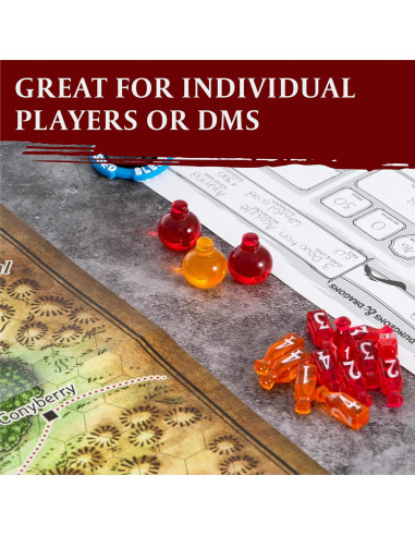 15 Fichas de Poción de Curación LYNX + 24 Dados D4