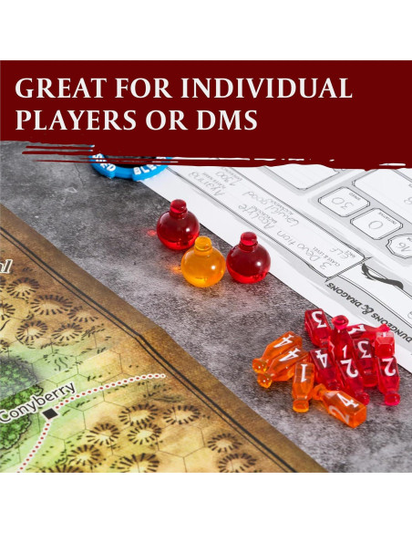 15 Fichas de Poción de Curación LYNX + 24 Dados D4