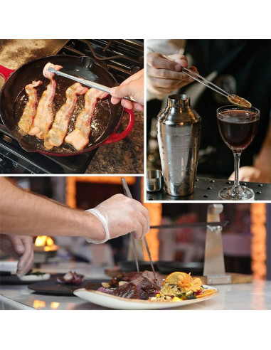 Juego de Pinzas de Cocina 4 Piezas Acero Inoxidable Tangoowal