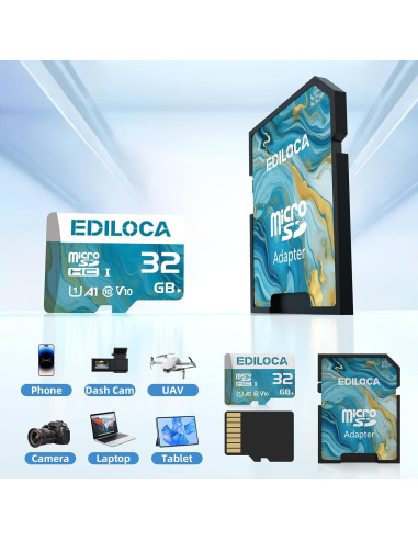 Tarjeta Micro SD 32GB PHISON UHS-I 90MB/s Adaptador SD