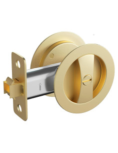 Cerradura de Puerta Corrediza Goldenwarm Oro Redonda Privacidad