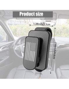 Soporte para Gafas de Visera Stymart - Clip Multifuncional Negro/Gris 2