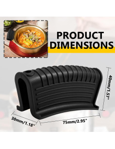 Paquete de 2 Sujetadores de Mango de Silicona Bonsicoky - Antideslizante y Resistente al Calor 2