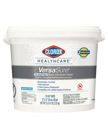 Toallitas Desinfectantes Clorox Healthcare VersaSure 110 Unidades