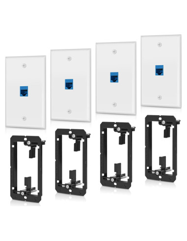 Paquete de 4 Placas de Pared Ethernet Keystone ANONION Cat6