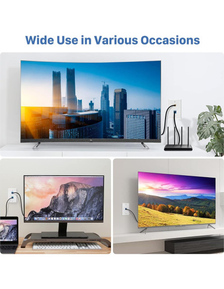 Paquete de 4 Placas de Pared Ethernet Keystone ANONION Cat6