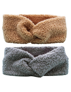Diademas de Invierno FROG SAC para Niñas - Sherpa Camello y Gris