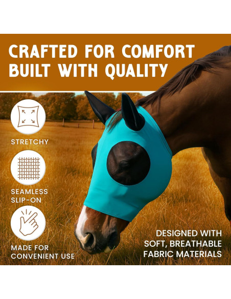 Máscara de Moscas para Caballos Prairie Horse Supply - Gris