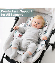 Inserto para Asiento de Auto KAKIBLIN Bebés Gris Transpirable 2