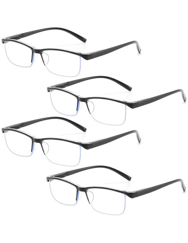 Gafas de Lectura Outray 4 Paquete con Bloqueo Luz Azul UV400