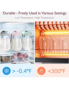 Jarra de Leche Materna Momcozy de Vidrio 0.91L, Resistente al Calor 2