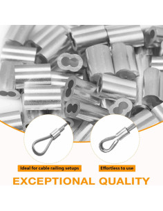 Mangas de Bucle de Aluminio Labeumela 25PCS 6mm para Crimpado 2