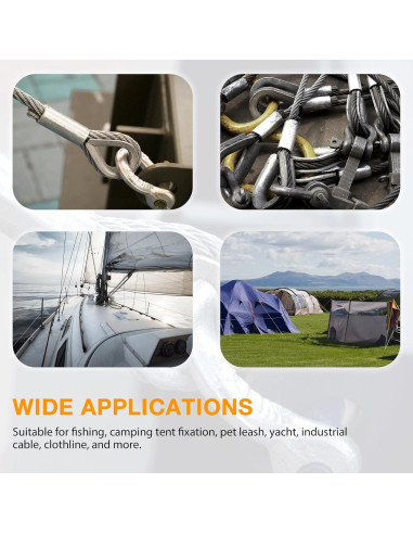 Mangas de Bucle de Aluminio Labeumela 25PCS 6mm para Crimpado