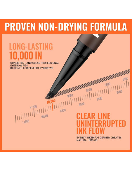 Lápiz de Cejas iMethod Doble Punta 2-en-1 Marrón Claro