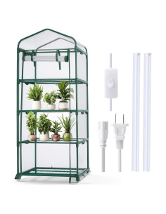 Invernadero Mini 4 Niveles Baquler con 2 Luces de Crecimiento